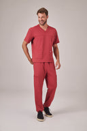 Blusa Scrub Masculina Atlas Premium Vinho Rubi