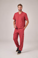 Blusa Scrub Masculina Atlas Premium Vinho Rubi