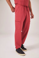 Calça Scrub Masculina Atlas Premium Vinho Rubi