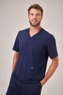 Blusa Scrub Masculina Atlas Premium Azul Noturno