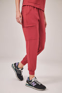 Calça Scrub Feminina Hera Premium Vinho Rubi