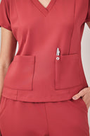 Blusa Scrub Feminina Hera Premium Vinho Rubi