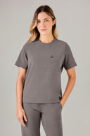 Blusa Scrub Feminina Íris Light Cinza