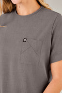 Blusa Scrub Feminina Íris Light Cinza