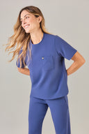 Blusa Scrub Feminina Íris Light Azul