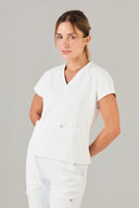Blusa Scrub Feminina Hera Premium Branca