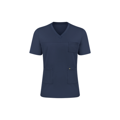 Blusa Scrub Masculina Atlas Premium Azul Marinho