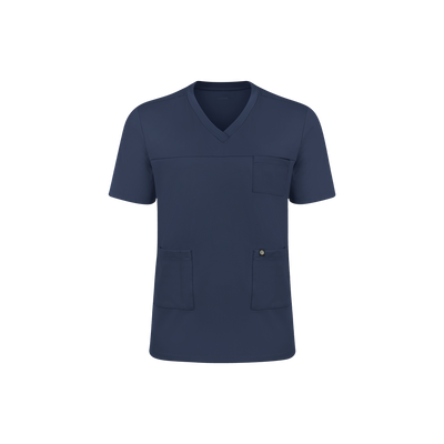 Blusa Scrub Masculina Atlas Premium Azul Marinho