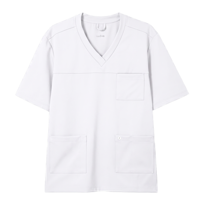 Blusa Scrub Masculina Atlas Premium Branca