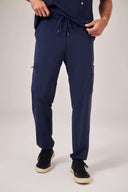 Calça Scrub Masculina Atlas Premium Azul Noturno