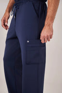 Calça Scrub Masculina Atlas Premium Azul Noturno