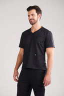Blusa Scrub Masculina Atlas Premium Preta