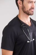 Blusa Scrub Masculina Atlas Premium Preta